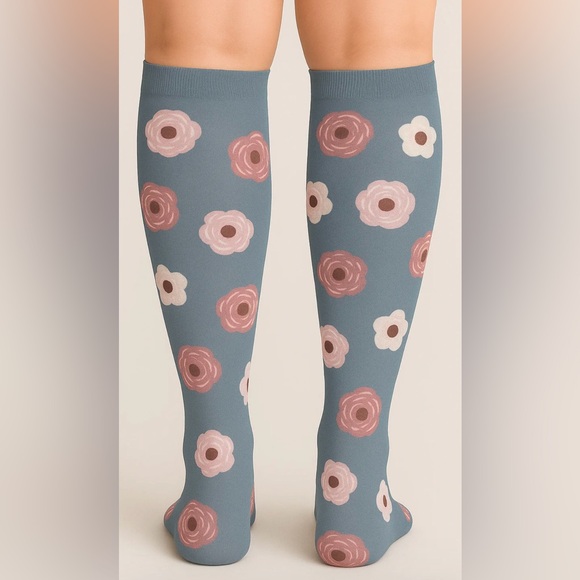 Floral Patterned Compression Socks - Picture 3 of 3